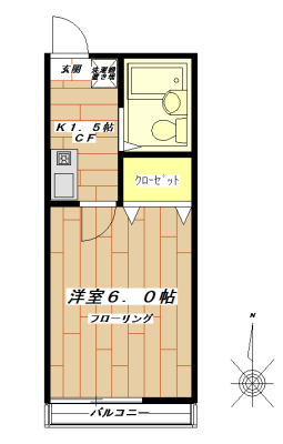 東京メトロ副都心線 地下鉄成増駅 徒歩7分 2階建 築36年の間取り写真