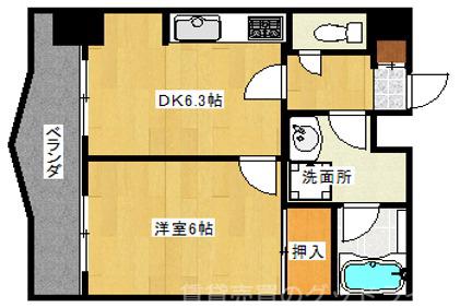四条大宮シャトー朝日の間取り写真