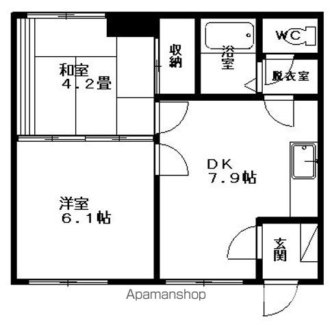 コーポ一條の間取り写真