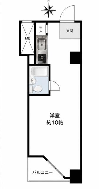 東京メトロ千代田線 乃木坂駅 徒歩7分 7階建 築44年の間取り写真