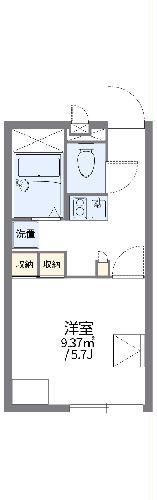 レオパレス高樹グリーンともべIIIの間取り