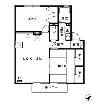 グランジュールTOJIKI B棟の間取り