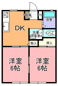 さくらハイツ　Ｂ棟の間取り