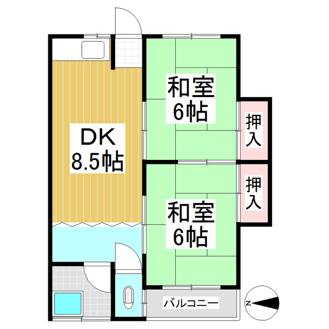 木次アパートの間取り