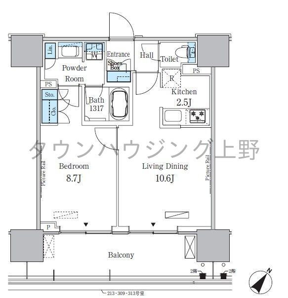 HARUMI　FLAG　PORT　VILLAGE　A棟の間取り