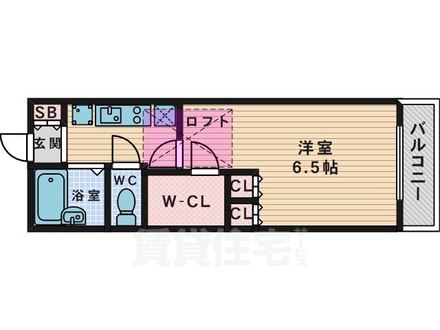 枚方市伊加賀西町のアパートの間取り