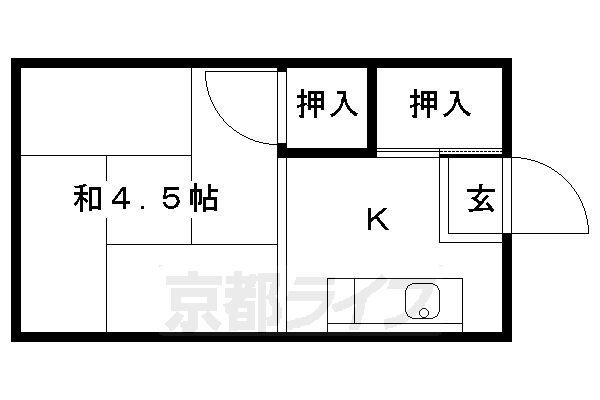 京都市伏見区上板橋町のマンションの間取り