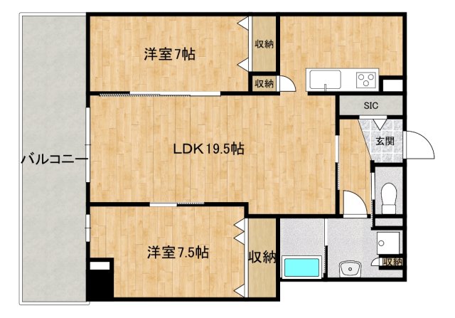 流山市おおたかの森西のマンションの間取り