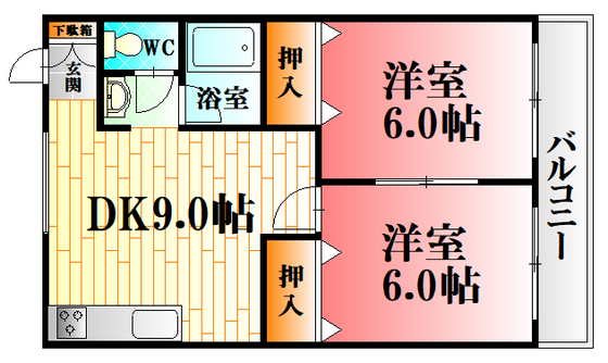 グリーンコーポ岡田の間取り