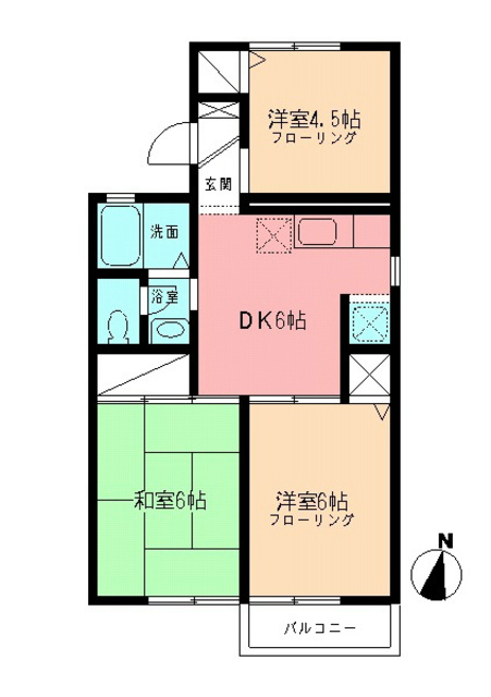 海老名市今里のアパートの間取り