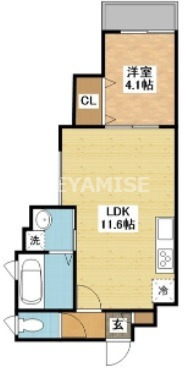 長崎市新戸町のアパートの間取り