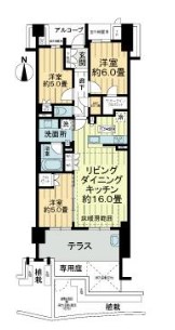 【西宮市千歳町のマンションの間取り】