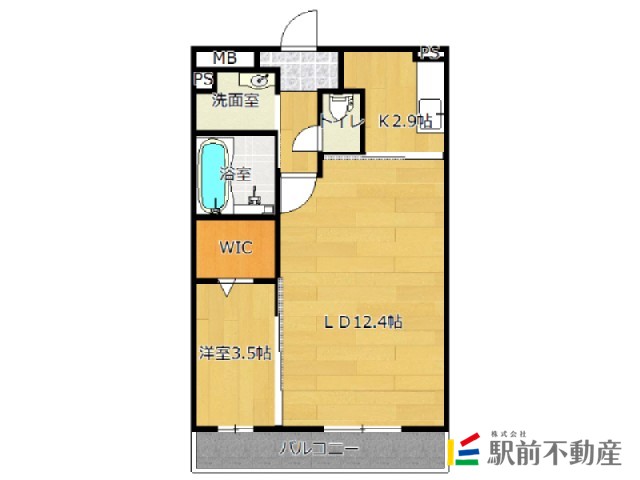 佐賀市木原のアパートの間取り