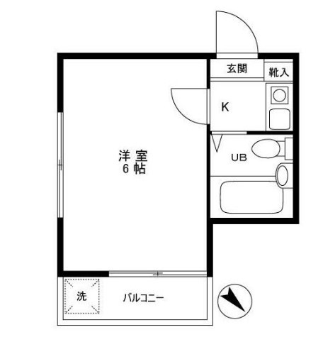 狭山市狭山のアパートの間取り