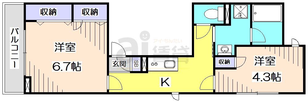 練馬区石神井町のマンションの間取り