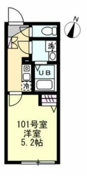 【大田区大森東のアパートの間取り】