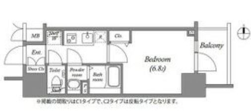 大阪市東成区玉津のマンションの間取り