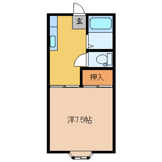 あぱはうす壱番館の間取り