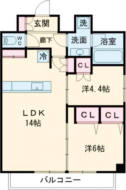 府中市住吉町のマンションの間取り