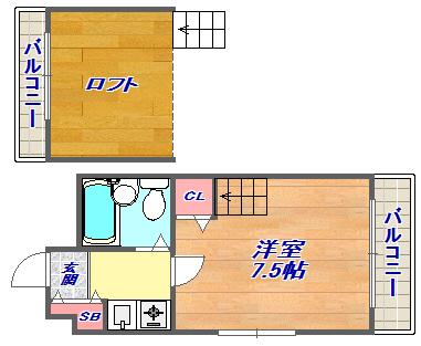 サンパレス２１六甲２の間取り