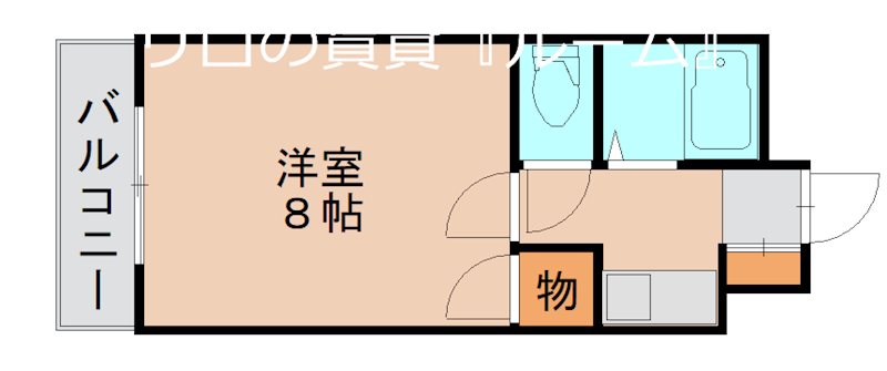 福岡市東区箱崎のマンションの間取り