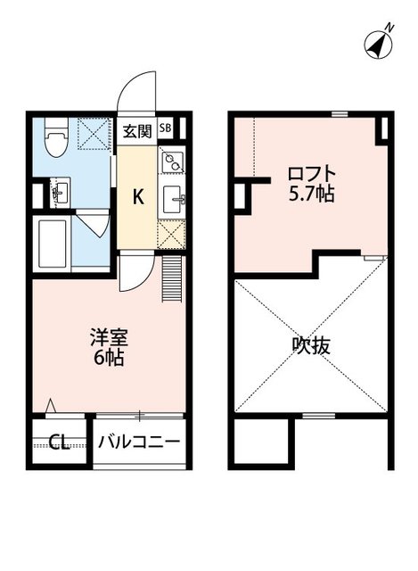 神戸市長田区野田町のアパートの間取り