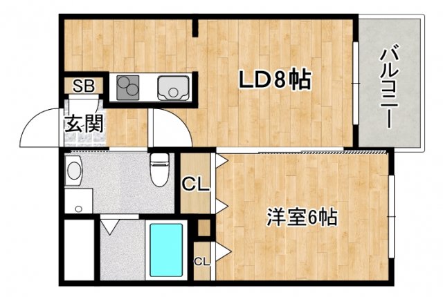 箕面市小野原西のマンションの間取り