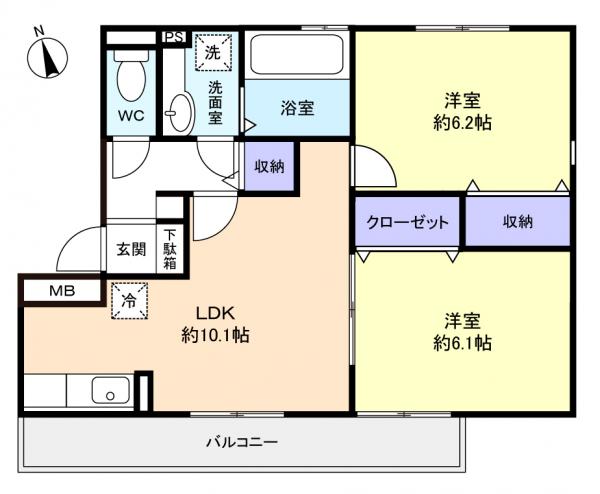 アヴェニール志津Ｃの間取り