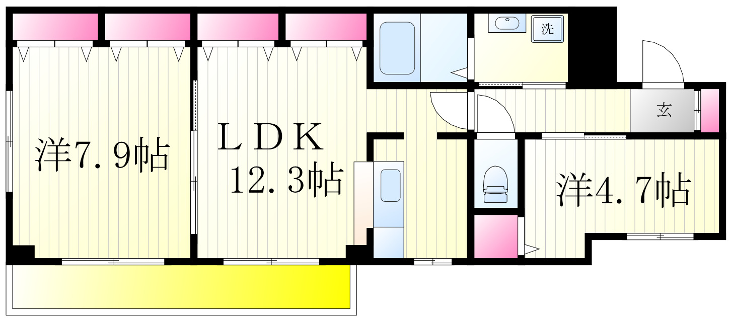 柏市大山台のマンションの間取り