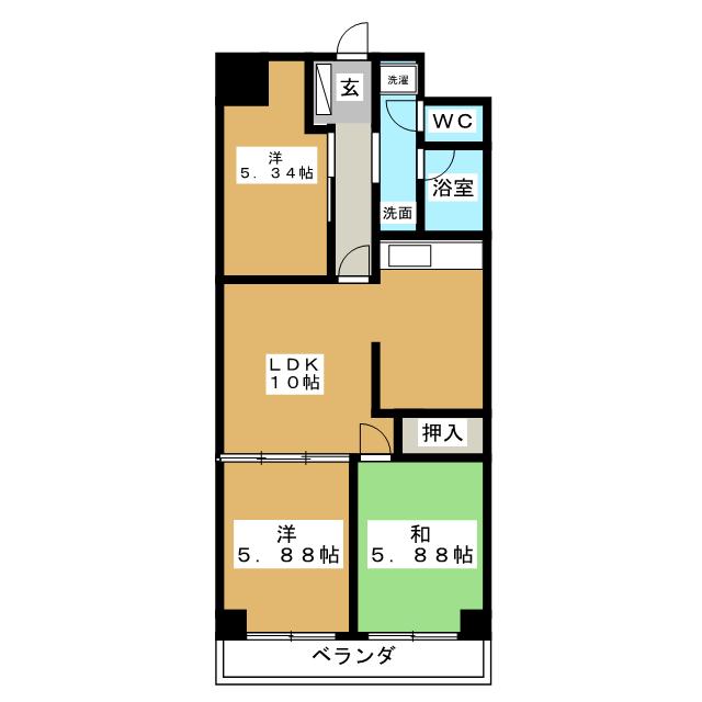 アミーパレス山内IIの間取り