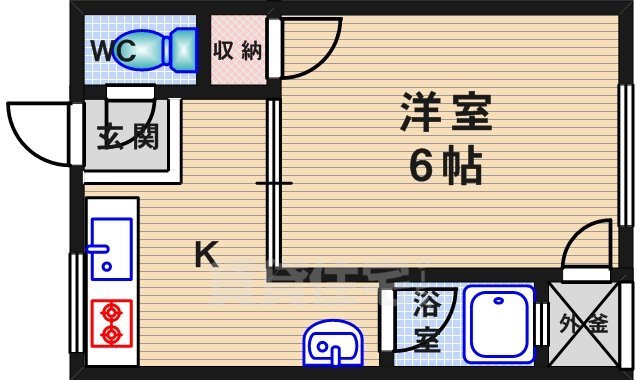 茨木市美沢町のマンションの間取り