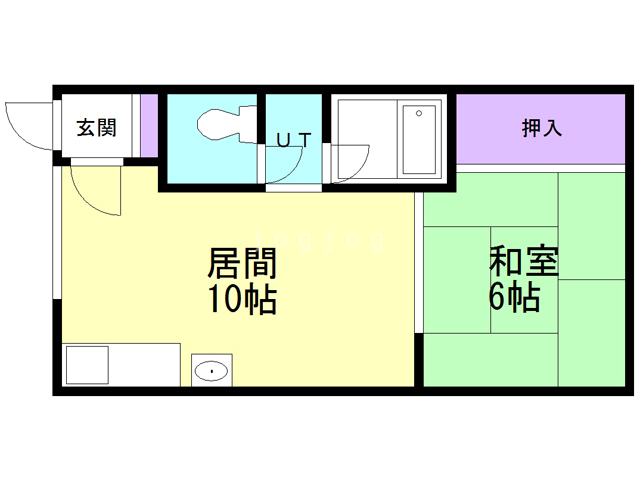 北広島市稲穂町東のアパートの間取り