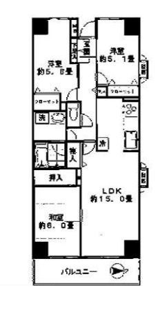 江東区北砂のマンションの間取り