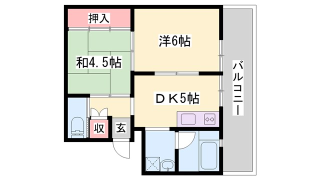 ビレッジハウス福崎の間取り