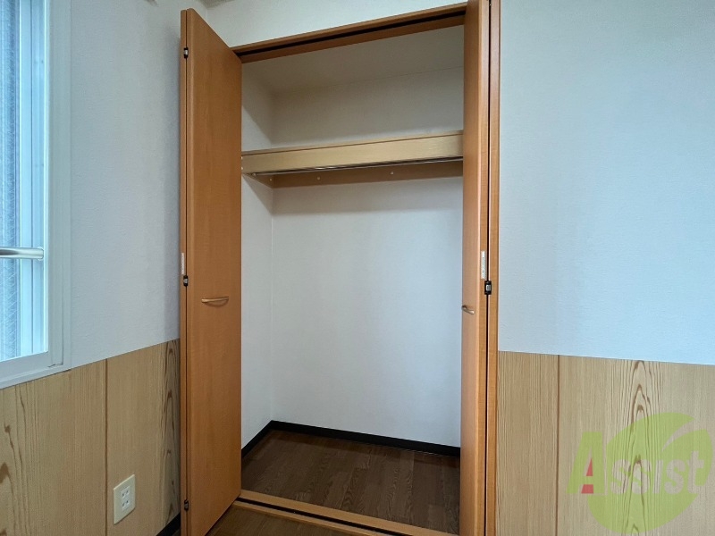 収納　洋室にはクローゼットがあるのですっきり片付きそうです。