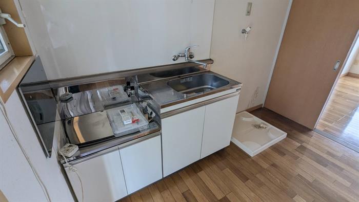 キッチン　白を基調としたキッチンです♪