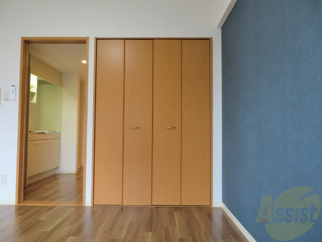 収納　寝室にあったクローゼット。荷物がたくさんあっても大丈夫。