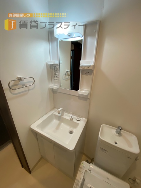 洗面設備　忙しい朝の味方。