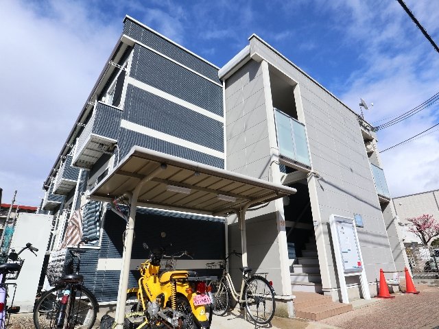 建物外観　家具家電つき素敵なオール電化1K登場★洋室8.6帖も素敵♪