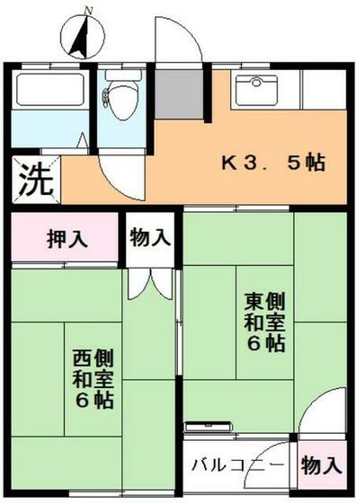 コーポエクセルの間取り写真