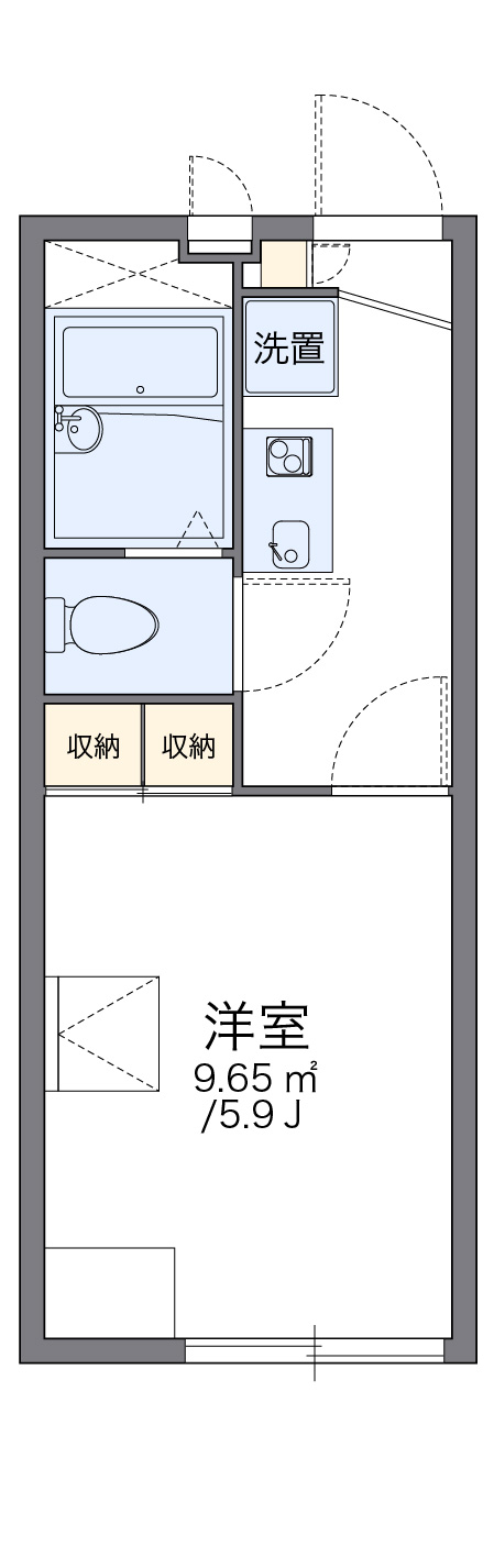 鹿児島市永吉のアパートの間取り