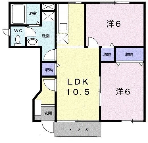 日高市大字原宿のアパートの間取り