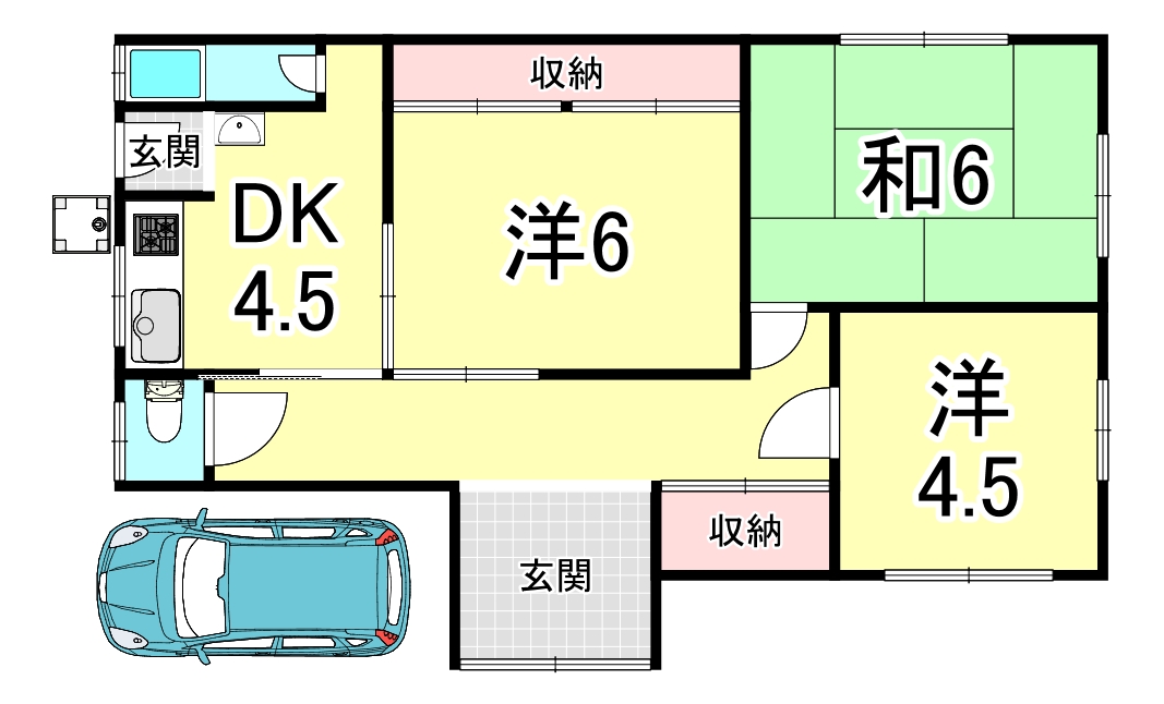 兵庫県神戸市垂水区王居殿２（一戸建）の賃貸物件の間取り