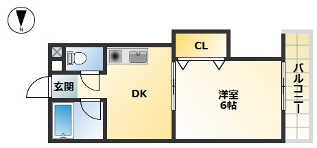 都部ハイツの間取り