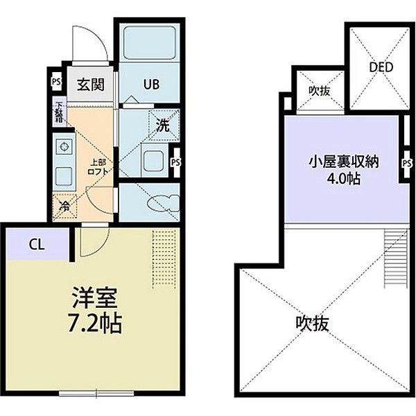 潮来市日の出のアパートの間取り