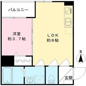 大阪市住之江区粉浜のアパートの間取り