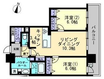 アルファゲートタワー福山駅前の間取り