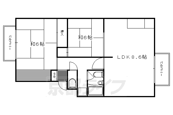 【山端マンションの間取り】