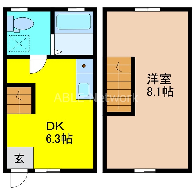 ikka豆津　A棟の間取り