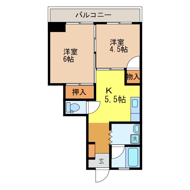 【LIBERTY花園（花園町）の間取り】